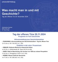 Tag der offenen Türe, Mittwoch 20. November 2024